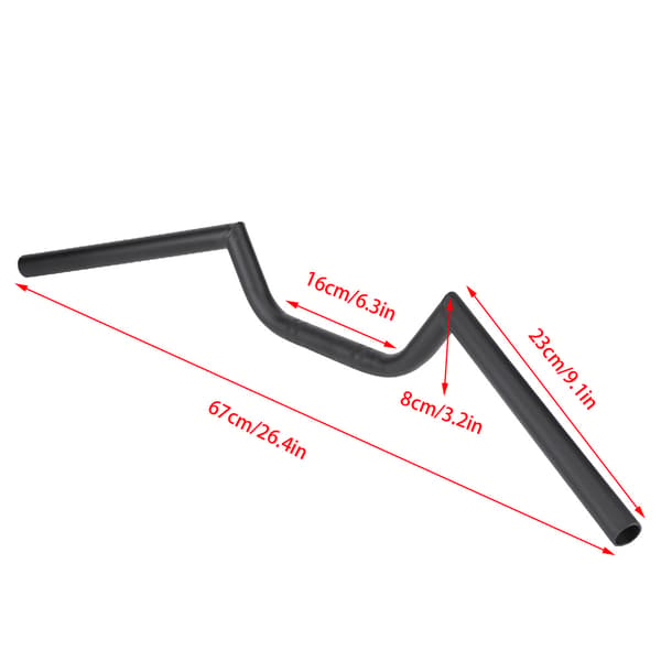 Universal Motorcykel Refit Tracker Styr Drag Bar Udskiftningsdel (Sort)