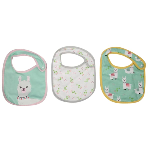 3-pack Bebisbomulls-haklappar med tecknad design, bomull, för spädbarn, Alpaca