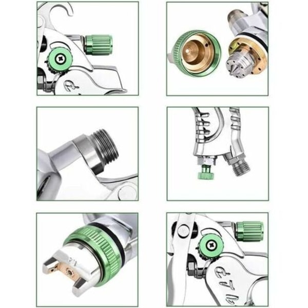 Professionel højtryksmalingsprøjtepistol Luftsprøjtepistolsæt Gravity Feed Pneumatisk malingssprøjtepistol HVLP 600CC 1,4MM/1,7