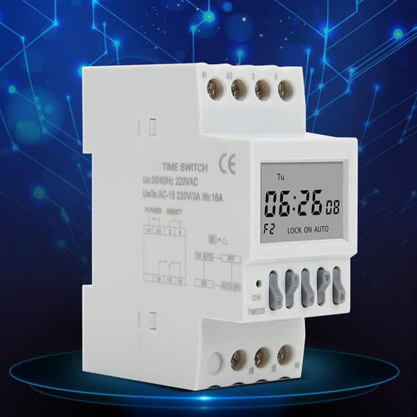 TM626 Smart Power Switch Timer Tidsstyringsrelæ AC220V DIN-skinne montering