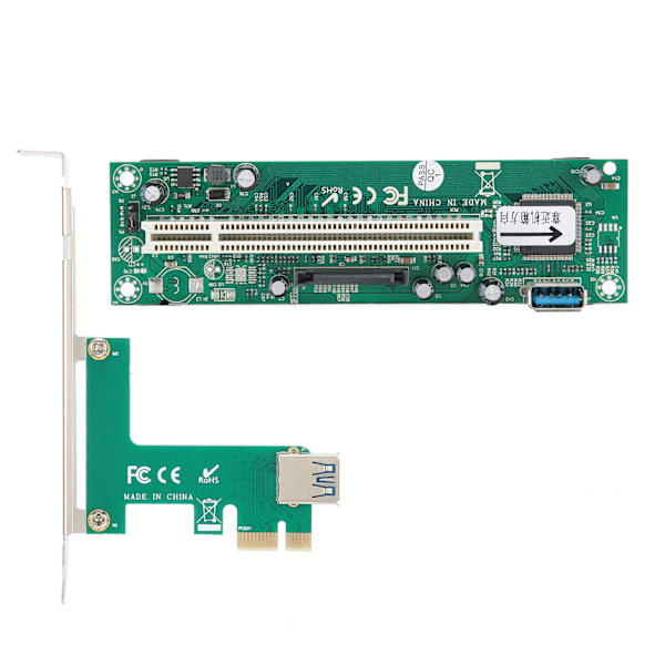 PCIE Express til PCI Adapter Netværkskort Controller ASM1083 4 Pin Stik Mini