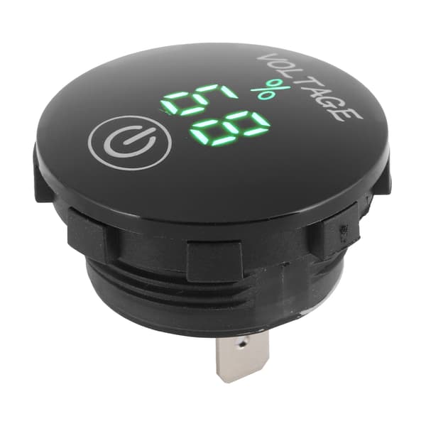12V 24V LED Voltmeter One Touch Sensing Sort Hus Universal Bil Lastbil Motorcykel ATV RV Traktor Båd