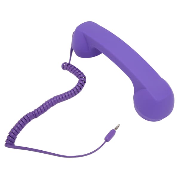 Retro Strålingssikker 3,5 mm Kablet Headset Lilla Smartphone Computer