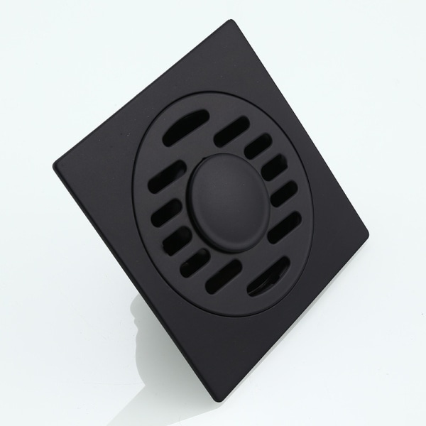 Eurooppalaistyylinen musta lattiakaivo ruostumattomasta teräksestä valmistettu deodoranttilattiakaivo (pesukoneen lattiakaivo),