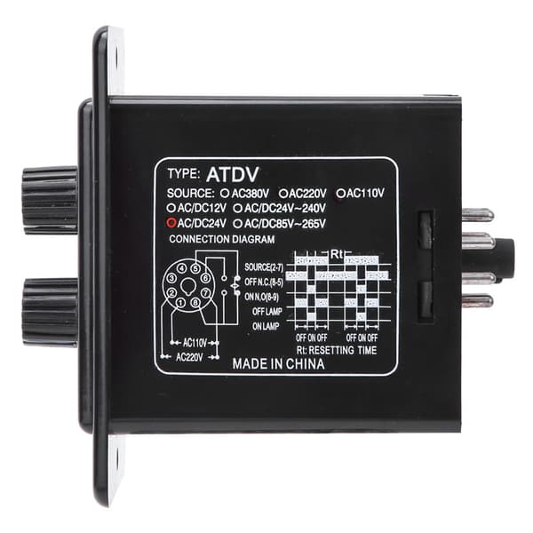 ATDV YC 6S 60M DC 24V On Off Twin Timer Relæ Knap Kontrol Tidsafbryder