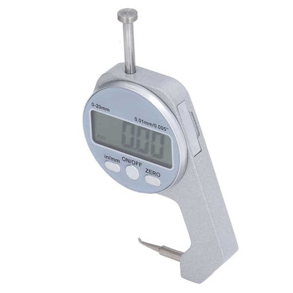 Digital tjockleksmätare 0-20mm räckvidd böjd spets mini-display