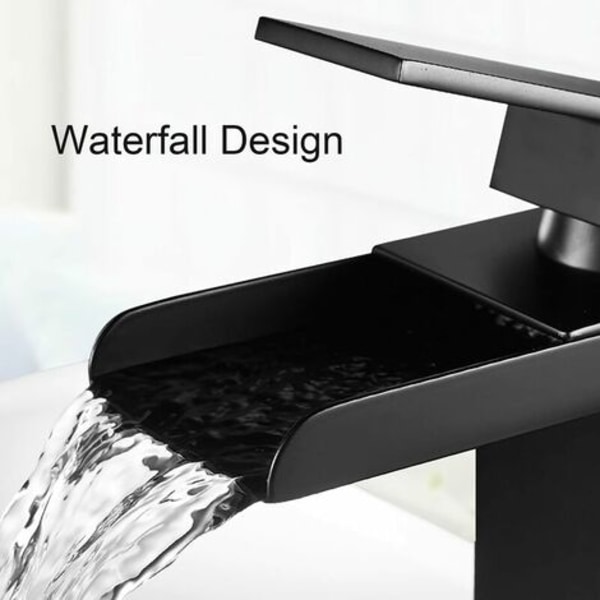 High Basin Waterfall Hana Mattamusta Suorakaiteen muotoinen Kuuma Kylmä Säädettävä Neliön Kylpyhuone Työtaso Altaan käsinpesuun