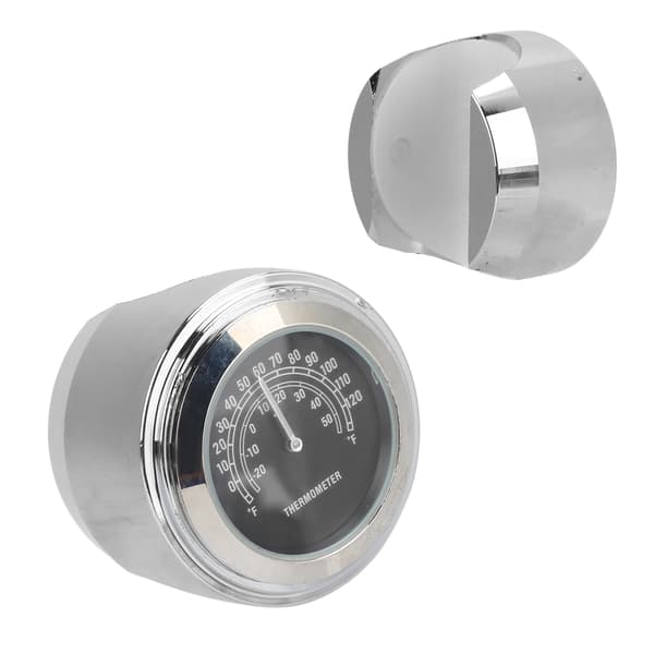 22-25mm Motorcykel Styr Termometer Ur Temperaturmåler Tilbehør Sort