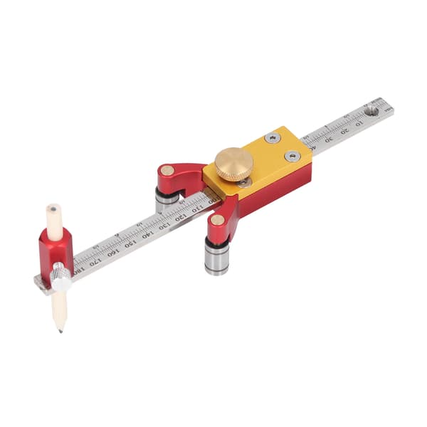 Hjulmarkeringsmåler Glidende Træskriverværktøj DIY Parallel Lineær Bue Tegning Højde Måling