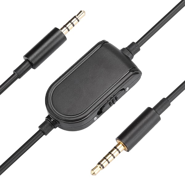 TPE Sort Bærbart Gaming Headset med 3,5 mm Lydkabel til Logitech Astro A10 A40 A30 A50 Tuning