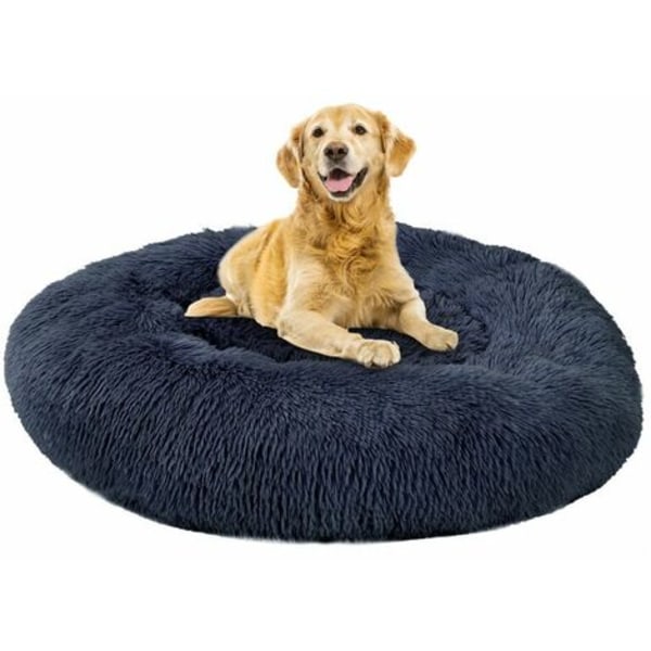 Bekväm lugnande säng för hundar och katter, tvättbar hundkudde, mysig rund hundsäng