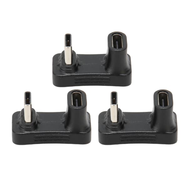 3 stk. USB C Han til Hun U-formet Adapter 100W 10Gbps 4K 180 Grader til Telefon Laptop PC