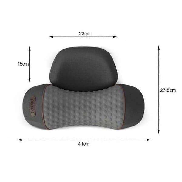 Cervical Memory-Foam Nakkepude Massage Varme Træk til Sovende Langsom Rebound Memory Pude Ergonomisk Støtte Per Space Gray Single