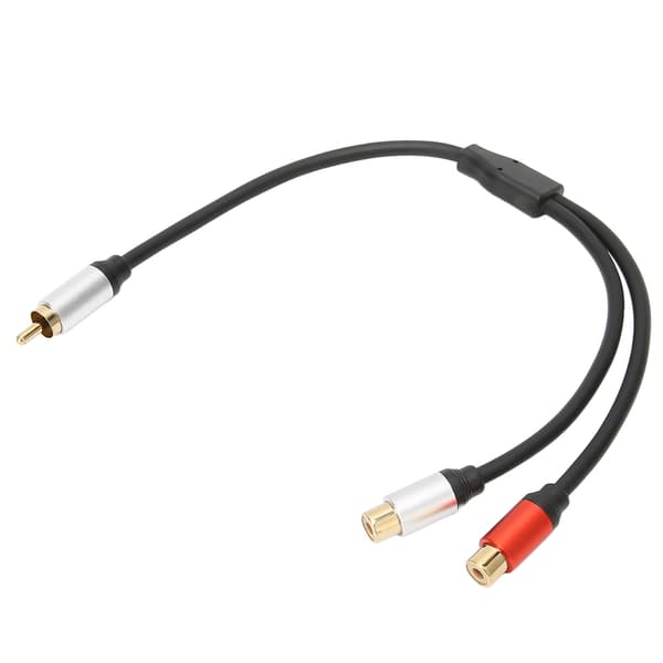 1RCA Han til 2RCA Hun Y Adapter Stereo Splitter Kabel til DVD TV Laptop