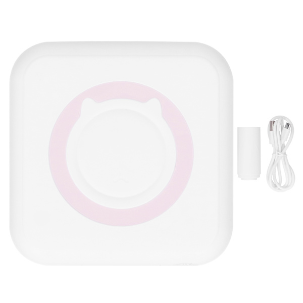 Mini Termisk Printer Trådløs Bluetooth Bærbar Label Maker 200dpi Pink