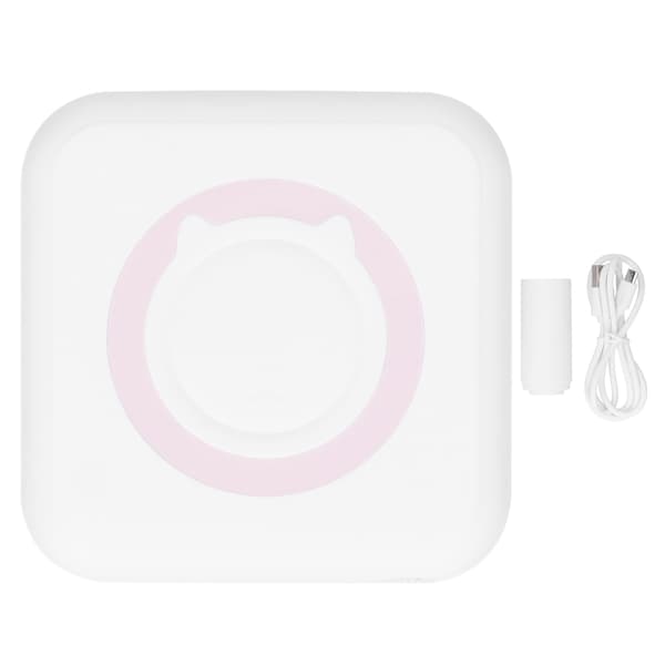 Mini Termisk Skriver Trådløs Bluetooth Bærbar Etikettskriver 200dpi Rosa