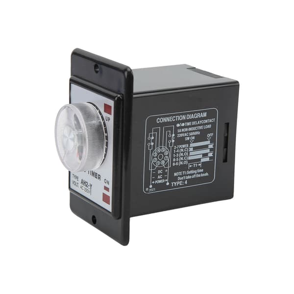 AH2 Y 10M Tidsrelé Mini Pointer Timer 8 Pin Strømforsinkelse 220VAC Automatisering Utstyr