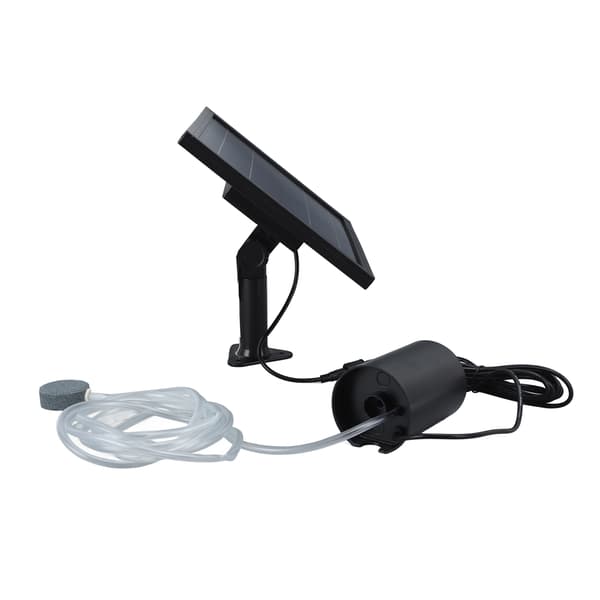Solarluftpump 8W 10V 2400mAh ABS Polysilikon med 2 Bubbelstenar Slang för Damm Pool