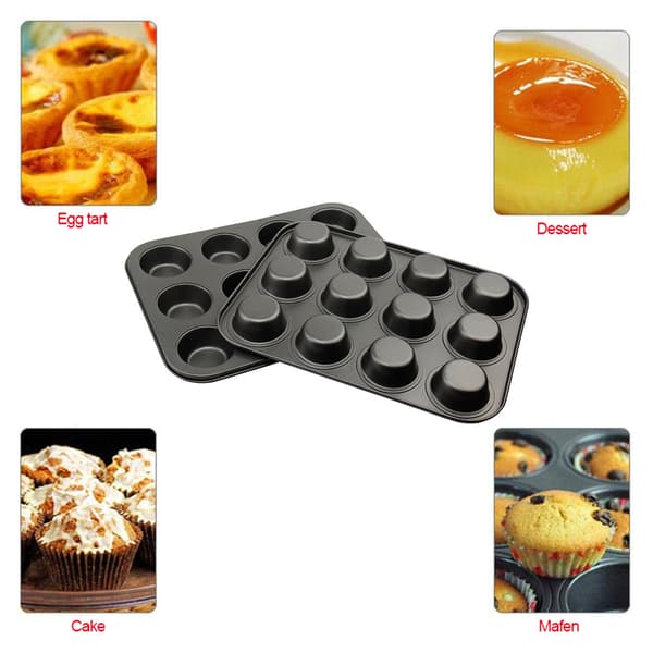 12-kops non-stick muffinform genanvendelig bageform cupcakeform