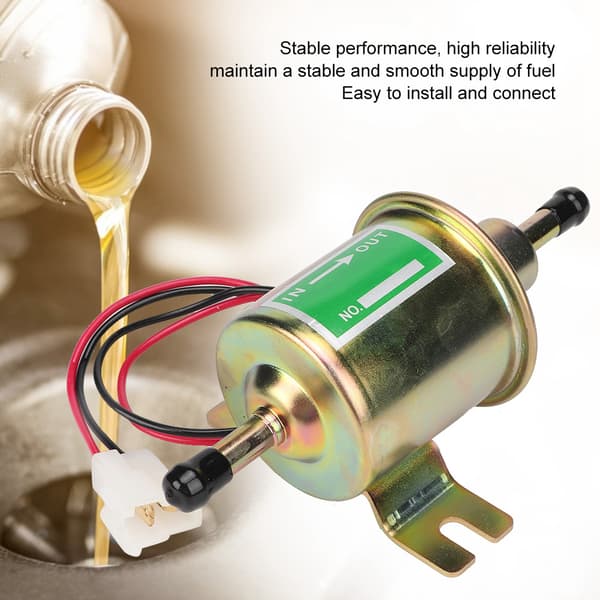 Universal 24V elektrisk brændstofpumpe inline filter til bil, båd, benzin, diesel, guldudskiftning