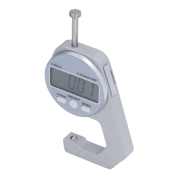 Mini Digital LED Tykkelsesmåler 0 til 20mm Multifunksjonell Måler for Lær Stoff Papir Tynn Metall