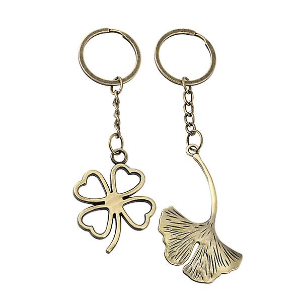 2 kpl Shamrock Keychains St Patrick's Day Gift Metal Avaimenperä