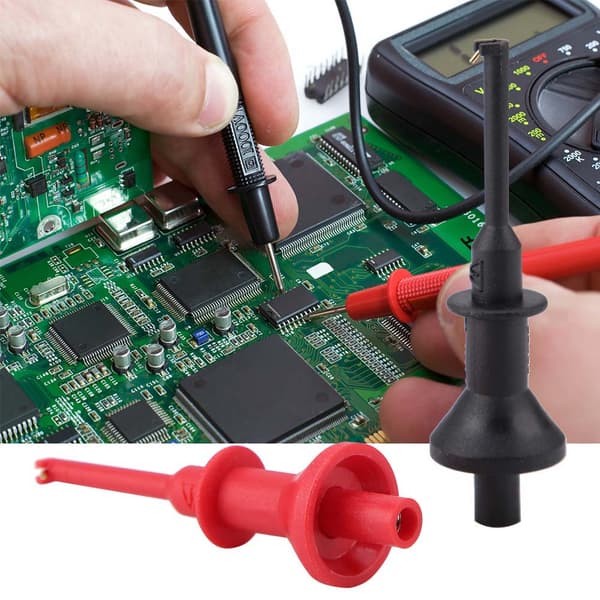 1 par UNi T Ut C01 Multimetre Testledninger Forlænger Krog Probe Clip
