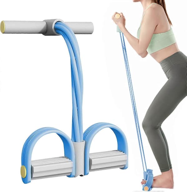 Modstandsbånd, Multifunktionelt Spændingsreb, 6-rørs Elastisk Yoga Puller, Træner Træning Kvinder Spændingsreb Ankel Puller til Mave/Ben/Arm Stræk