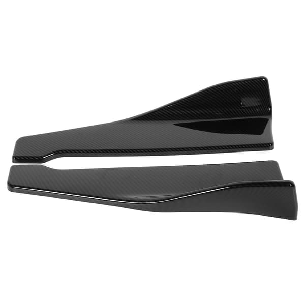 2 st Universal Sidokjol Rocker Splitters Läpp Winglet Vinge Kolfiberstil 48 cm Bil Karosseri Kit
