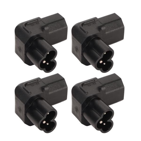 4 stk. IEC320 C6 til C13 Rettvinklet 90 Graders Strømadapter Plug and Play for UPS PDU Server