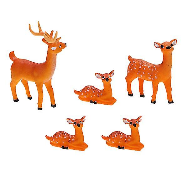 5 stk. Decor Deer Family Desktop Decor Deer Ornament Yard