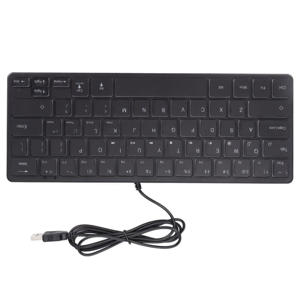 Kablet Gaming Tastatur 64 Taster Mini RGB 3 Baklys Desktop Notebook Datatilbehør