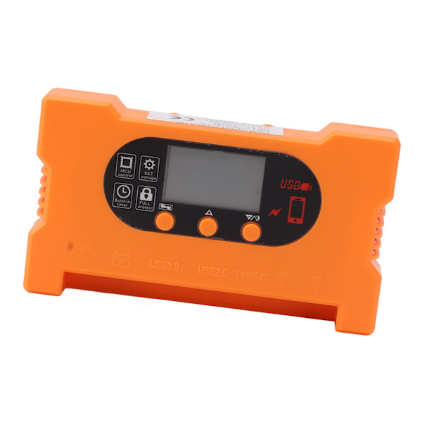 70A Solar Charge Controller Dobbelt USB Type C Hurtig Opladning til 12V 24V Batteri
