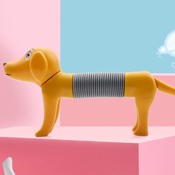 Hund Pop Tubes Sensoriske Leker for Barn Stresslindring Finmotorikk Autisme Grå