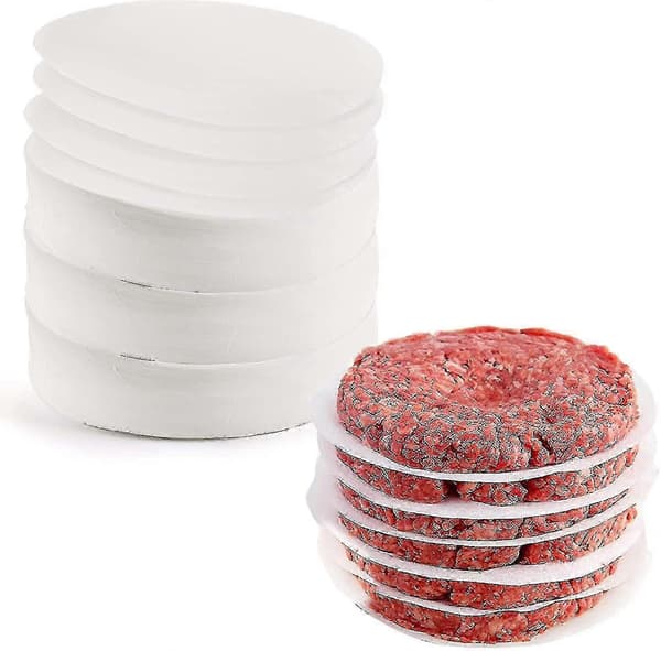 Burgerdisker, 500 stk, Runde, 12cm, Non-stick Bakepapir For Burgerpresse Og Bakverk