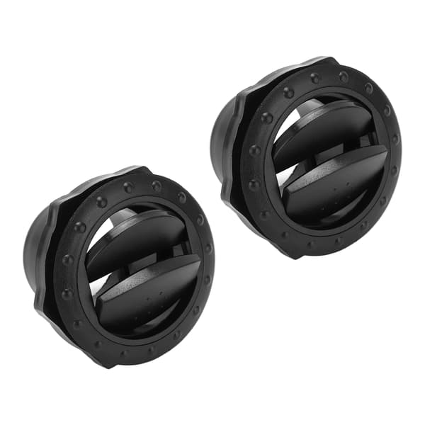 2 stk. luftkondisjoneringsuttak Svart Rund ABS Universal A/C-ventil for bobil, båt, buss, bil