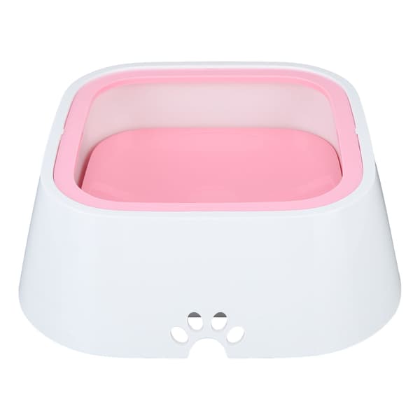 Pink Stor Hundevandskål Langsom Foder Splash Proof Skridsikker Rejseskål til Kæledyr til Katte