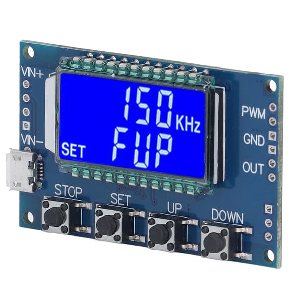 PWM Puls Fyrkantig Rektangulär Våg Signalgenerator Modul LCD-Display Justerbar Frekvens