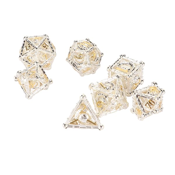 7 stk. Multi Sided Terningesæt Komfortabel Håndfølelse Stærk Slidstærk Hul Polyhedral Terning