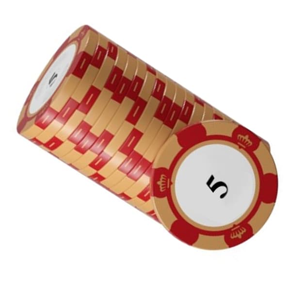20 st Professionella Pokerchips Tydlig Utskrift Stora Siffror Brädspel Räkneskivor 5