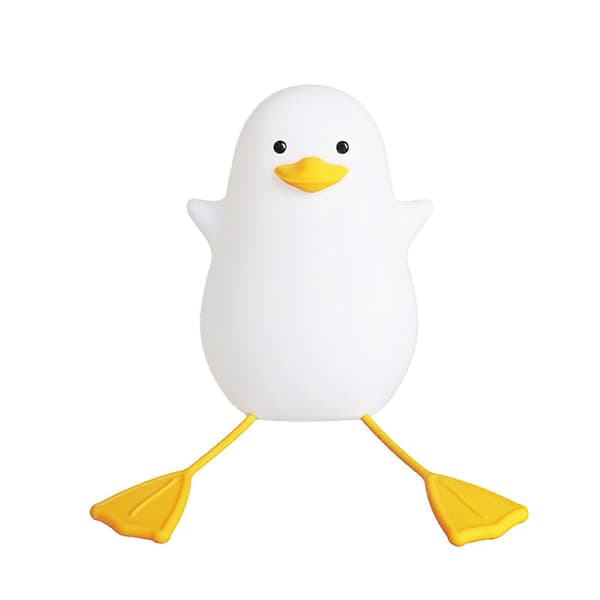 Rechargeable Cute Soft Duck Silicone Night Light Cute Phone Holder Yellow
