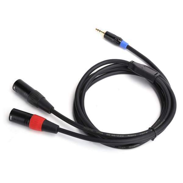 3,5 mm han til 2 XLR han lydkabel 3 m 9,8 ft til mixer effektforstærker