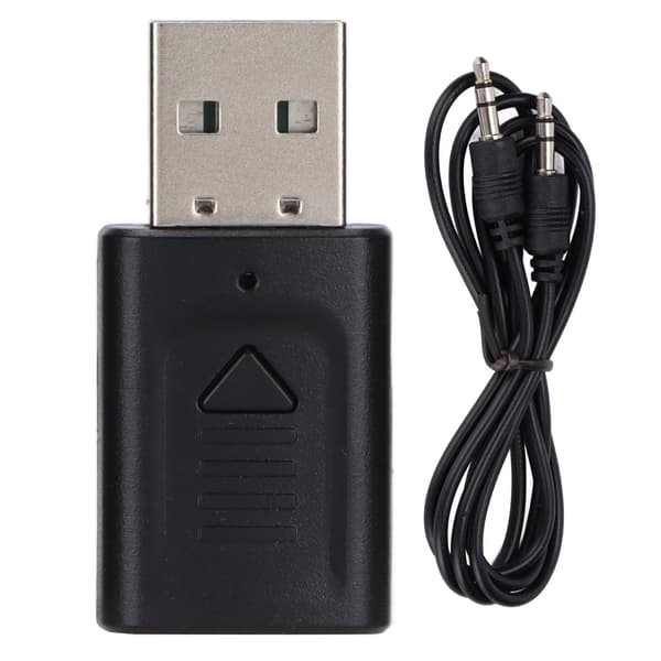 4-i-1 USB Bluetooth 5.0 sender/mottaker bærbar trådløs lydadapter for bil