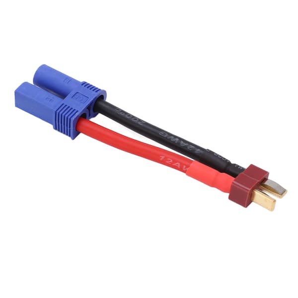 T-formet hannplugg til EC5 hunadapter 93mm 12AWG RC Bil Flymodell