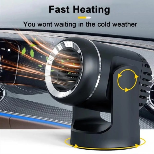Universal Vridbar Bilvärmarfläkt 12V/24V Vintervarmluftsfläkt Vehicle mounted Fan heater 24V white