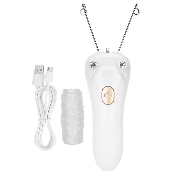 Elektrisk tråd-epilator hårfjerner USB-lading bomullstråd-epilator (vert bomullstråd USB-kabel) (gull)
