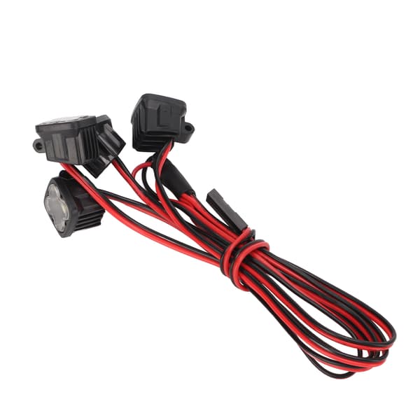 RC Frontlykt Universal 5-7.4V 4LED Hvit Lys Plastskall for 1/10 RC Crawler