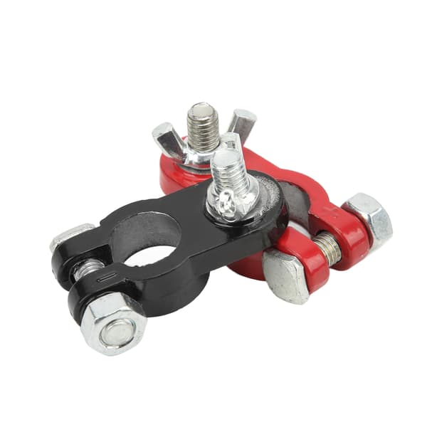 Batteriklemmer i aluminiumslegering med bakelit-isolering, universalpasform til 17-19 mm batterier