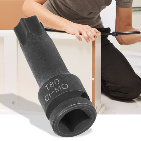 1/2\" Pipeadapter Stjernehode Drive Luftslagnøkkel Bit Pipe Bilreparasjonsverktøy (T80)