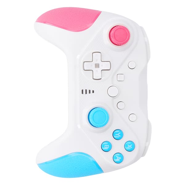 Kablet USB-spilcontroller 4 programmerbare knapper 6-akset sensor konsol pink blå